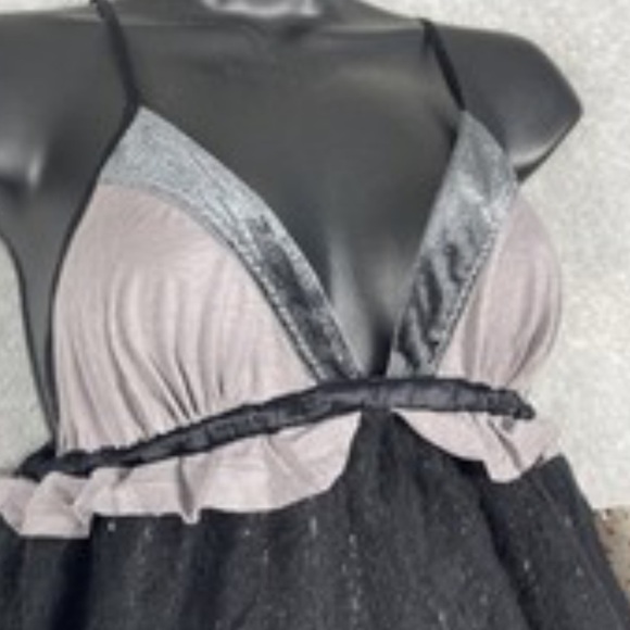 Free People Vintage Babydoll Slip Dress Lace Metallic Size 0 - Picture 5 of 9